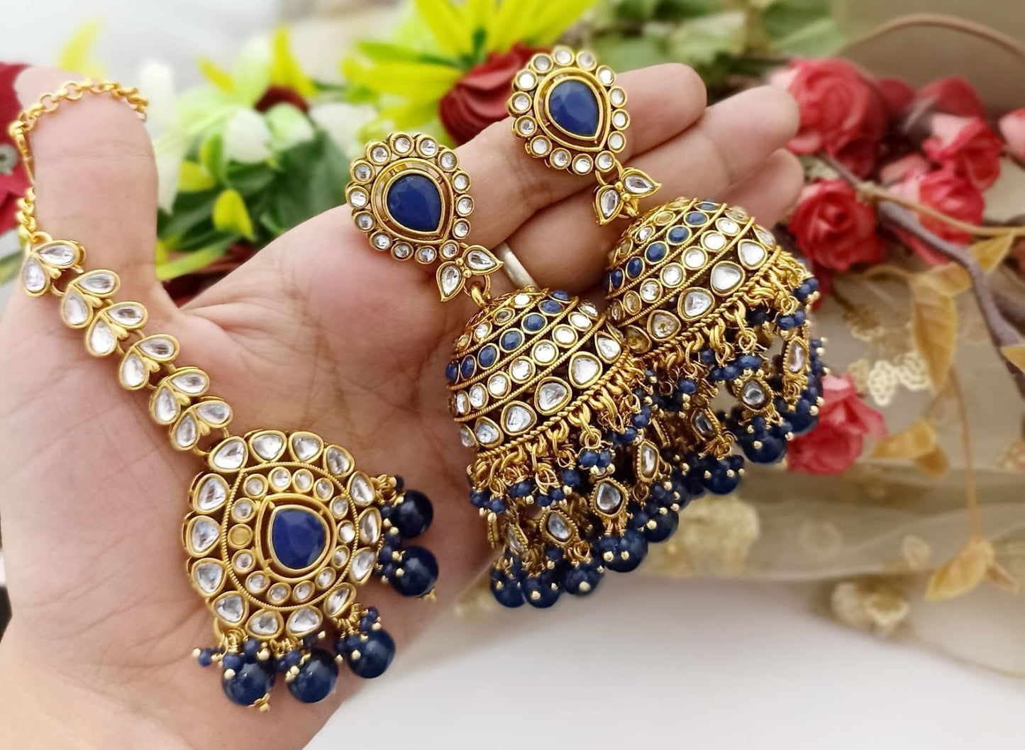 Sitaara Tikka-Jhumka Set
