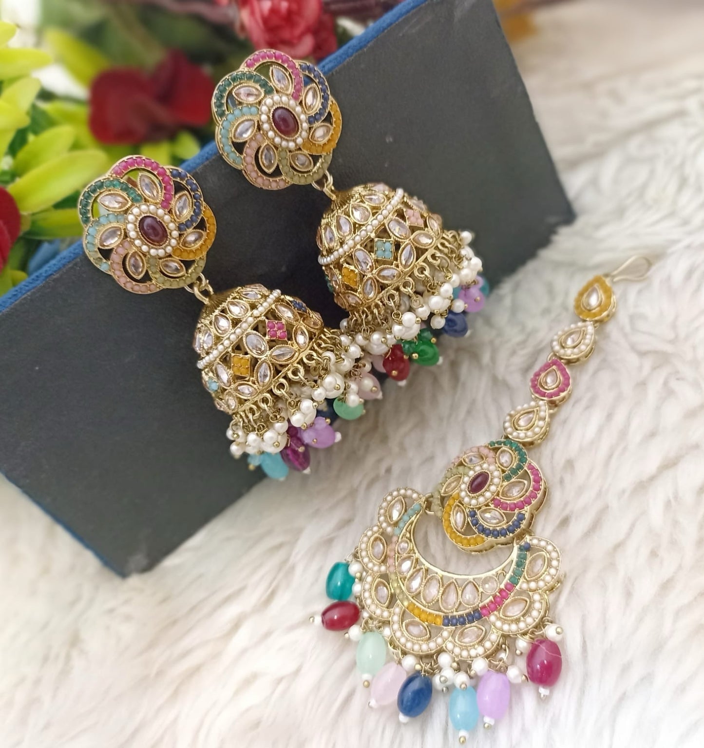 Sitaara Tikka-Jhumka Set
