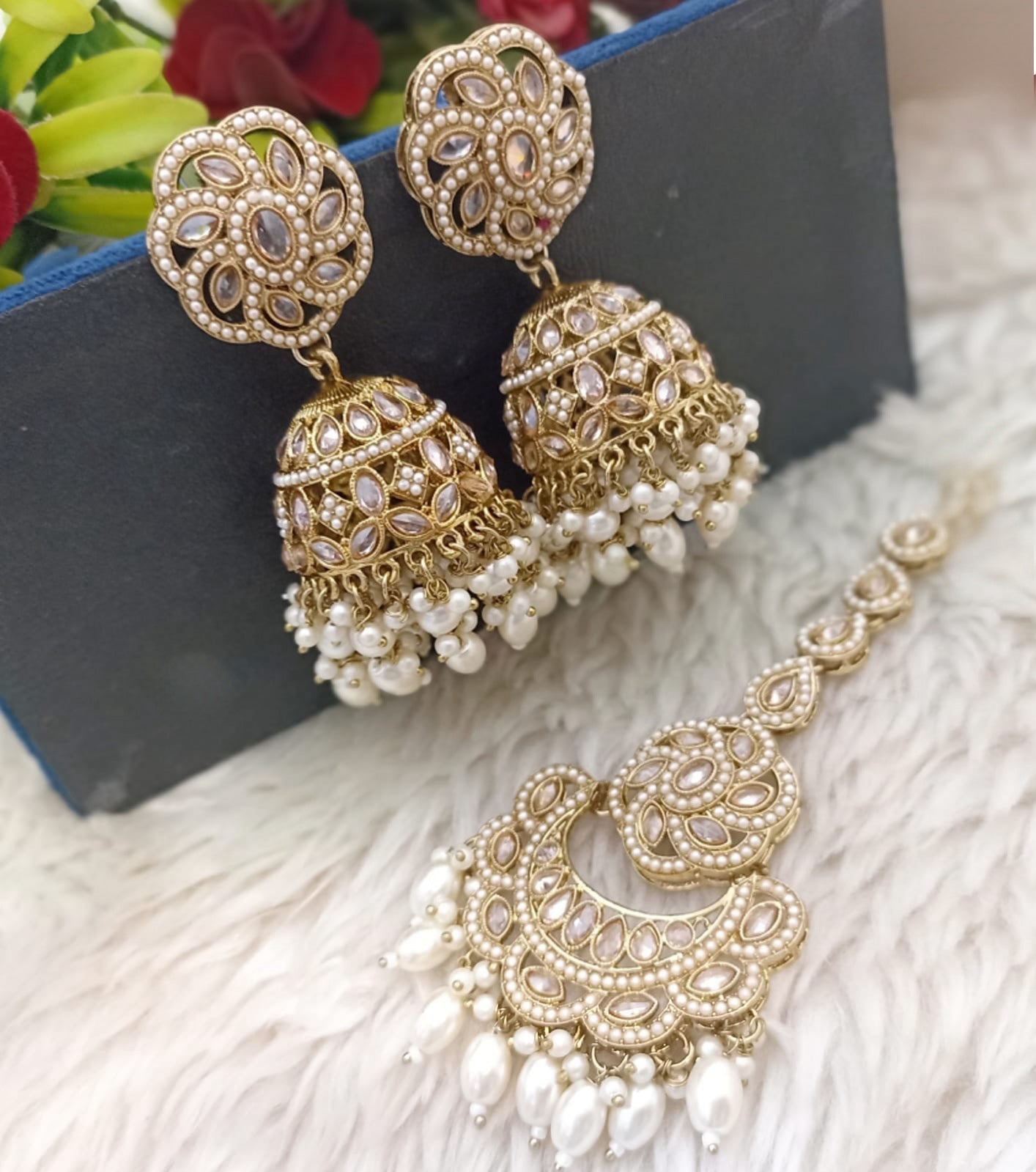 Sitaara Tikka-Jhumka Set